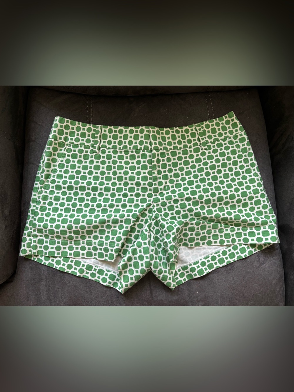 Banana Republic Green Geometric Print Skorts